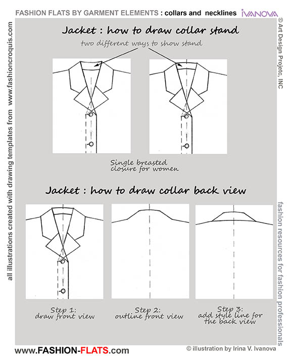 jacket collars front and back
