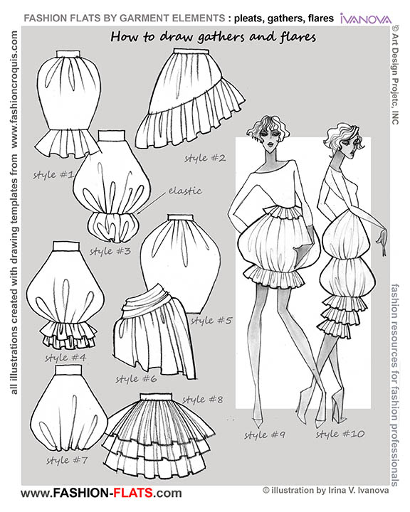 how to draw gathers