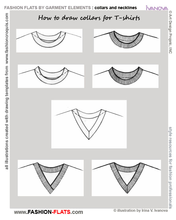 Crew neck T shirt collar