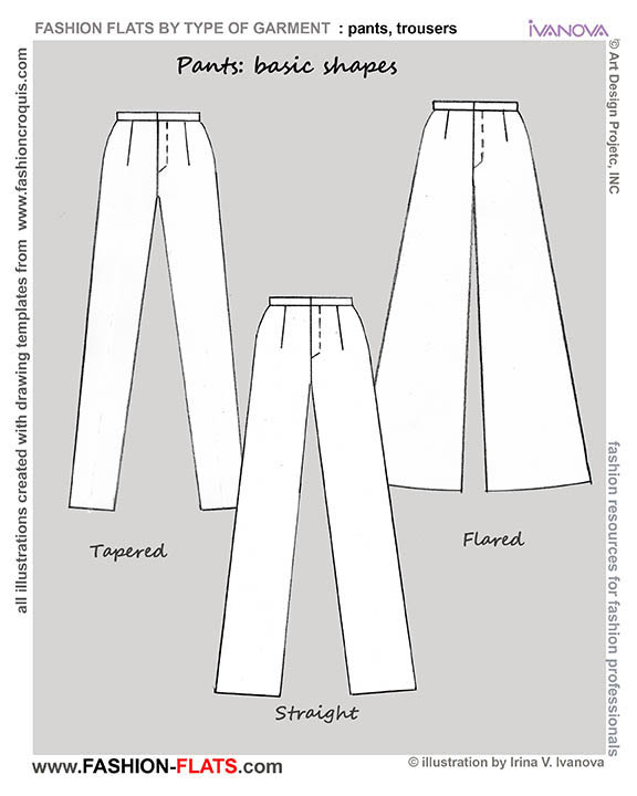 pants and trousers basic shapes